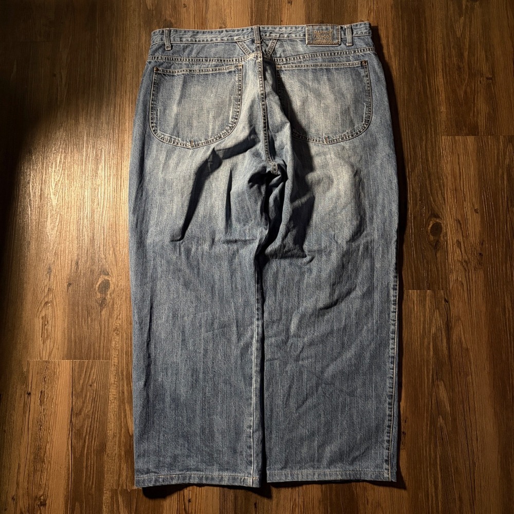 Marithe Francois Girbaud Baggy Light Wash Denim Jeans Mens 40M GM6772